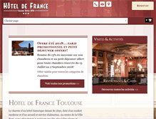 Tablet Screenshot of hotel-france-toulouse.com